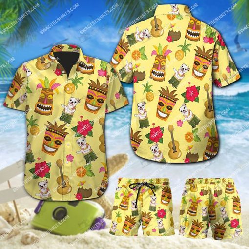 tropical bulldog dog lover all over print hawaiian shirt 2(1)