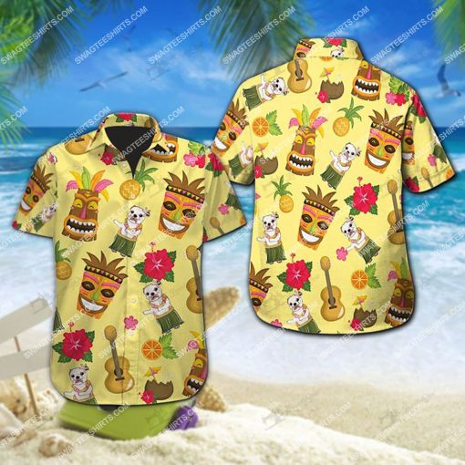 tropical bulldog dog lover all over print hawaiian shirt 4(1)