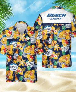 tropical busch light beer all over print hawaiian shirt 1