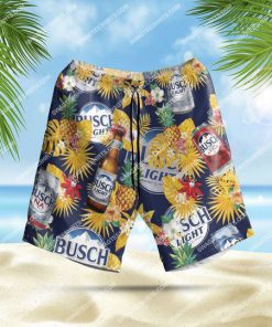 tropical busch light beer all over print hawaiian shorts 1