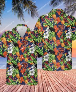 tropical chicago bears football team all over print hawaiian shirt 1