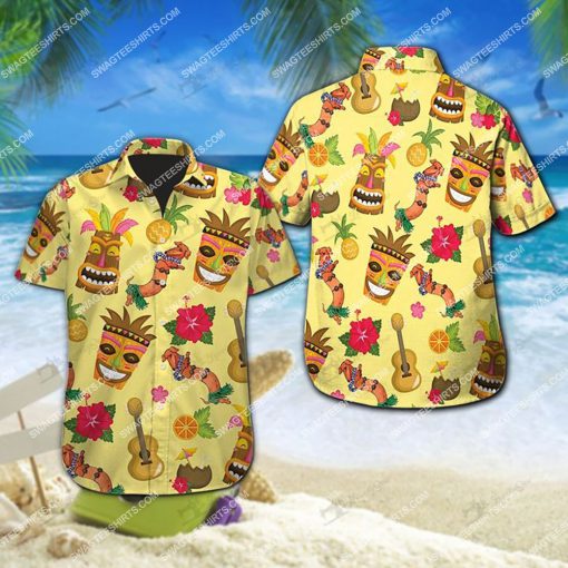 tropical dachshund dog lover all over print hawaiian shirt 4(1)