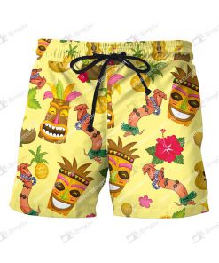 tropical dachshund dog lover all over print shorts 1