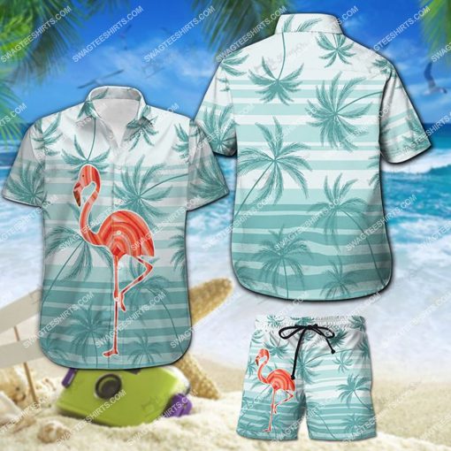 tropical flamingo and palm tree all over print hawaiian shirt 2(1)