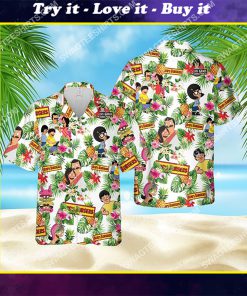 tropical fruit bob's burgers tv show all over print hawaiian shirt