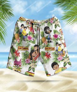 tropical fruit bob's burgers tv show all over print hawaiian shorts 1