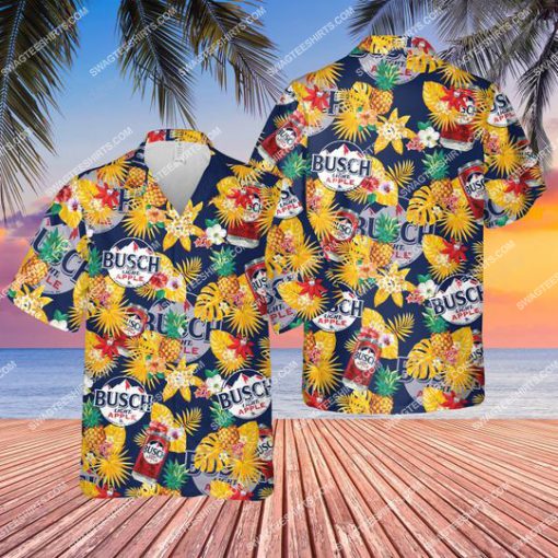 tropical fruit busch light apple beer all over print hawaiian shirt 1 - Copy
