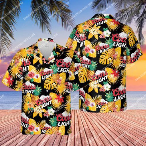 tropical fruit coors light beer all over print hawaiian shirt 1 - Copy