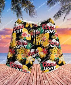 tropical fruit coors light beer all over print hawaiian shorts 1