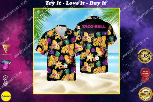 tropical fruit taco bell all over print hawaiian shirt