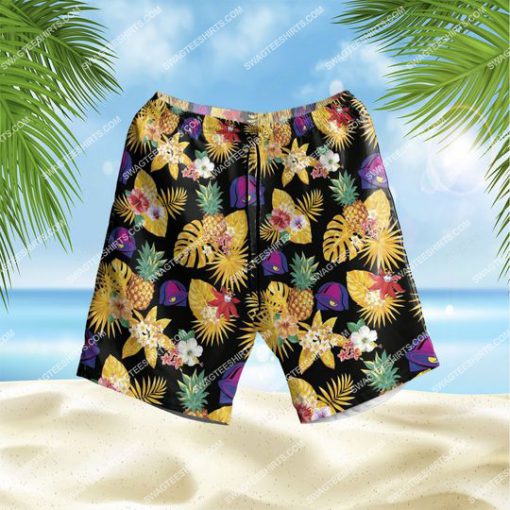 tropical fruit taco bell all over print hawaiian shorts 1