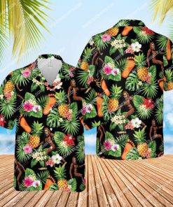 tropical fruits bigfoot all over print hawaiian shirt 1 - Copy