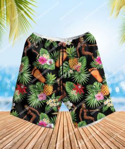 tropical fruits bigfoot all over print hawaiian shorts 1