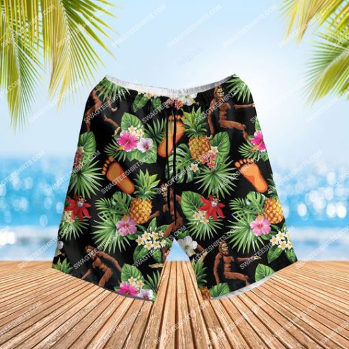 tropical fruits bigfoot all over print hawaiian shorts 1