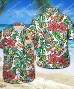tropical golden retriever dog lover all over print hawaiian shirt 4(1) - Copy