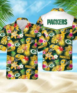 tropical green bay packers football all over print hawaiian shirt 1