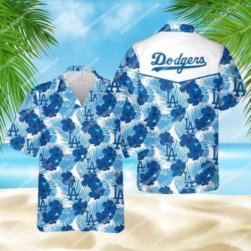 tropical los angeles dodgers mlb all over print hawaiian shirt 1 - Copy