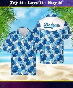 tropical los angeles dodgers mlb all over print hawaiian shirt