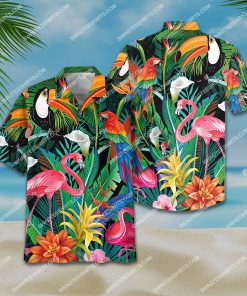 tropical parrot and flamingo all over print hawaiian shirt 2(1)