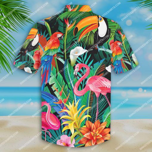 tropical parrot and flamingo all over print hawaiian shirt 3(1)