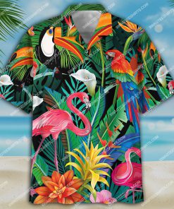 tropical parrot and flamingo all over print hawaiian shirt 4(1)