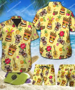 tropical pug dog lover all over print hawaiian shirt 2(1)