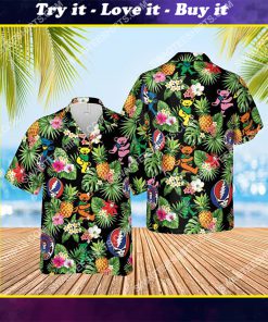 tropical the grateful dead band all over print hawaiian shirt