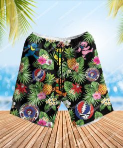 tropical the grateful dead band all over print hawaiian shorts 1
