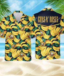 tropical the guns n' roses band all over print hawaiian shirt 1