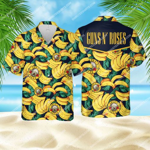 tropical the guns n' roses band all over print hawaiian shirt 1 - Copy