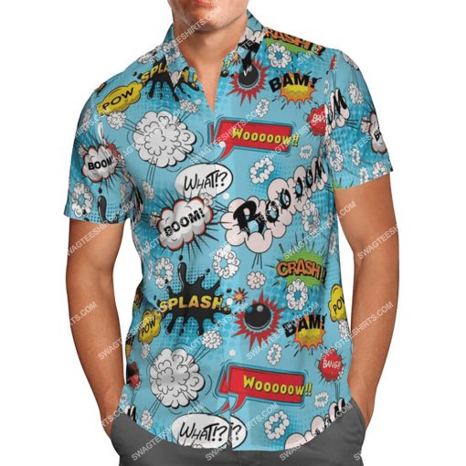 vintage comic love all over print hawaiian shirt 3(1)