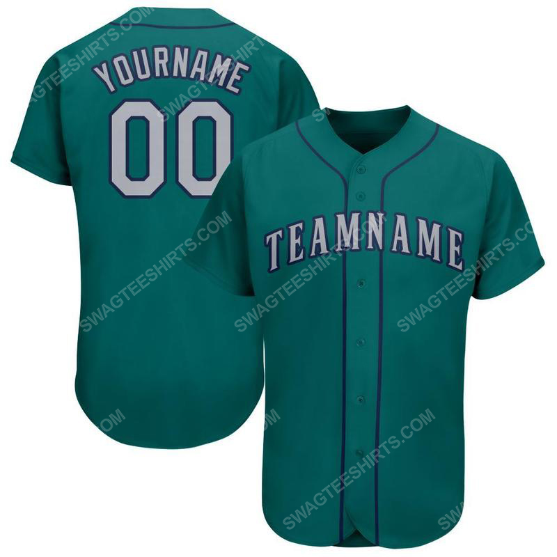 Custom team name aqua gray-navy full printed baseball jersey 1 - Copy (2)