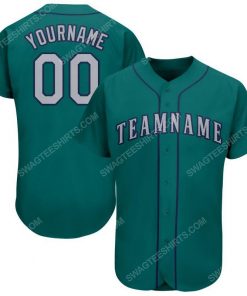Custom team name aqua gray-navy full printed baseball jersey 1 - Copy