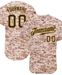 Custom team name camo black-gold full printed baseball jersey 1