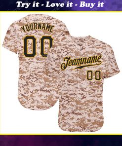 Custom team name camo black-gold full printed baseball jersey