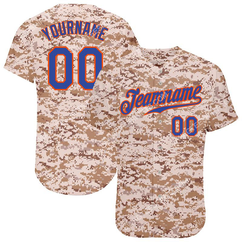 Custom team name camo royal-orange full printed baseball jersey 1 - Copy (2)