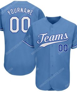 Custom team name light blue white-royal full printed baseball jersey 1 - Copy