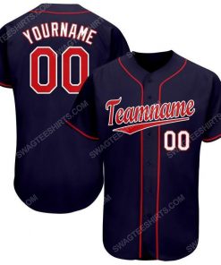 Custom team name navy red-white baseball jersey 1 - Copy (2)