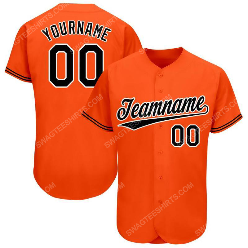 Custom team name orange black-white full printed baseball jersey 1 - Copy (2)