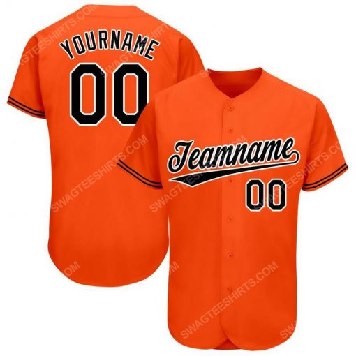 Custom team name orange black-white full printed baseball jersey 1 - Copy (3)