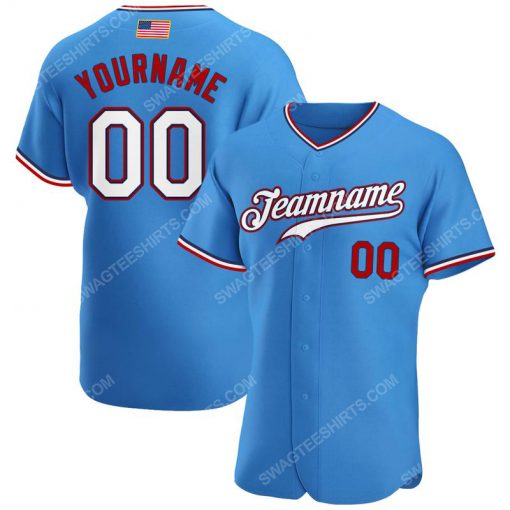 Custom team name powder blue white-red american flag baseball jersey 1 - Copy (2)