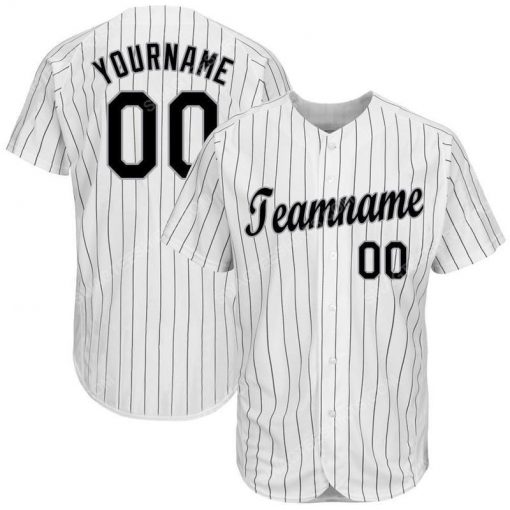 Custom team name white black strip black-gray baseball jersey 1 - Copy (3)