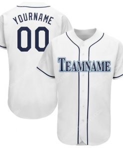 Custom team name white navy-powder blue full printed baseball jersey 1