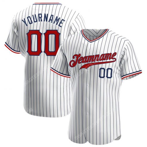 Custom team name white navy strip red-navy full printed baseball jersey 1 - Copy (2)