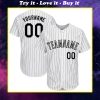 Custom team name white purple strip black-gray full printed baseball jersey
