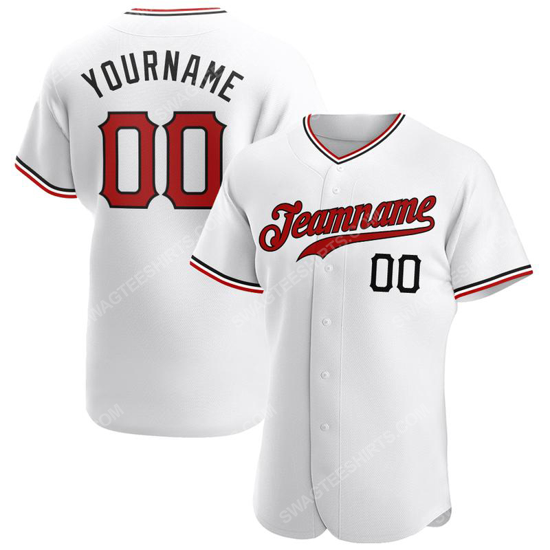 Custom team name white red-black full printed baseball jersey 1 - Copy (2)