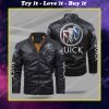 The buick car all over print fleece leather jacket
