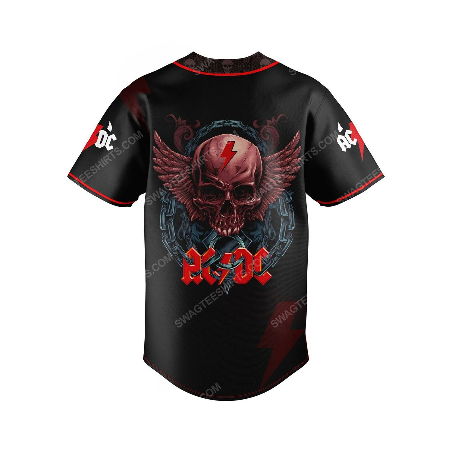 ACDC rock band all over print baseball jersey 3 - Copy