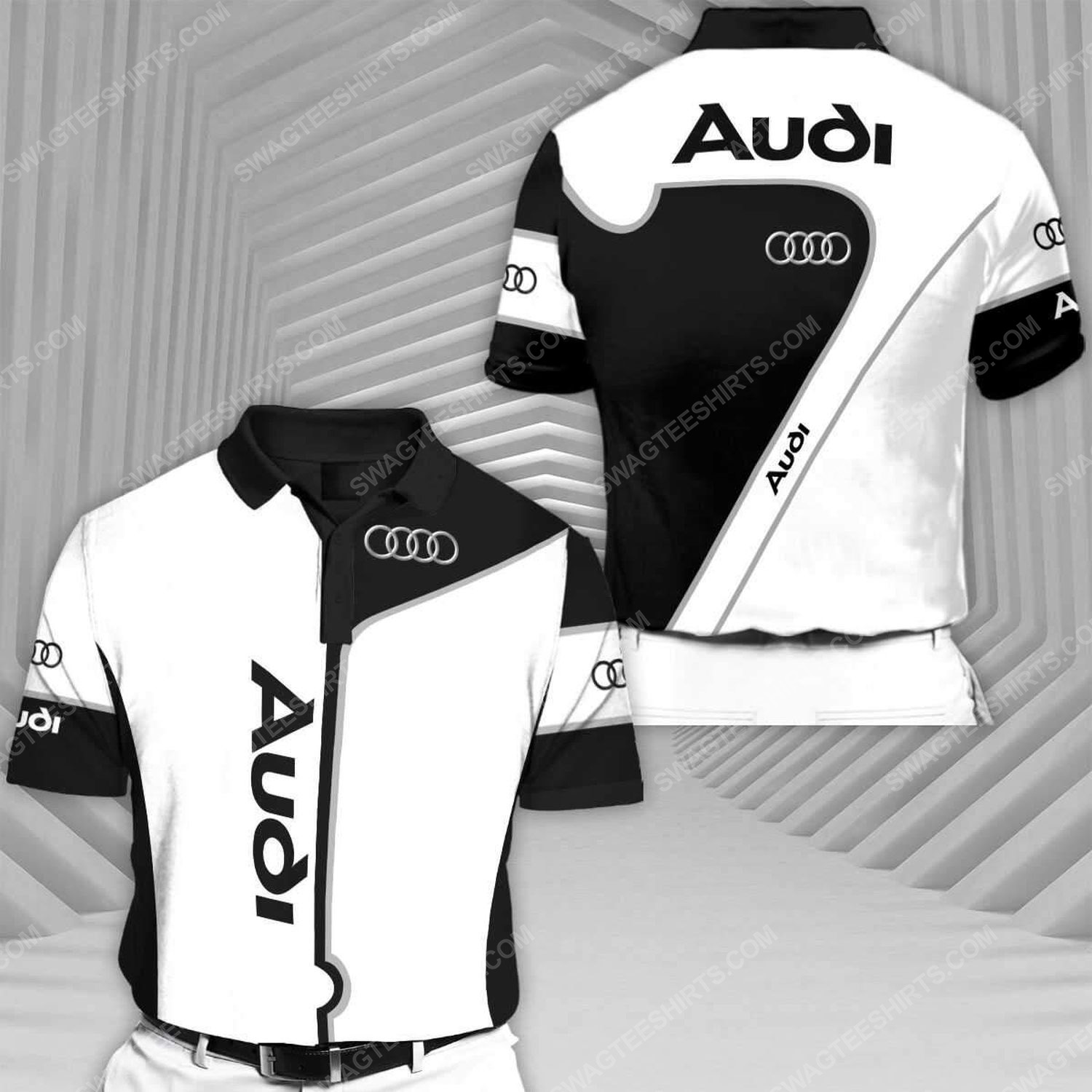 Audi sports car racing all over print polo shirt 1 - Copy (2)