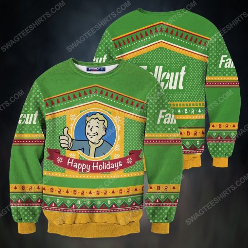 Bunker happy holidays full print ugly christmas sweater 2